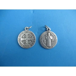 Medalik metalowy św.Benedykta z zawieszką 2 cm